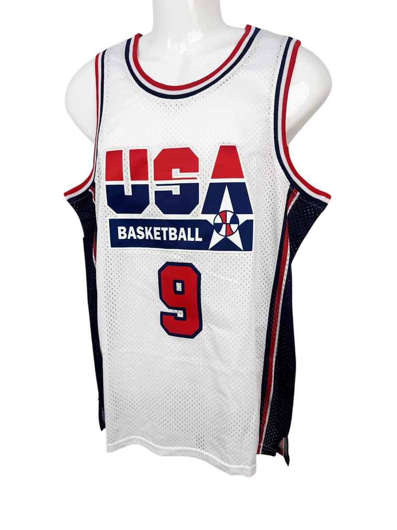 Men's Basketball JERSEY USA 9  Big Logo Four Pockets Zipper Sewing Embroidery Outdoor Sports Beach Pants Training Fitness Lightweight Breathable Black White Blue 2025 New Style